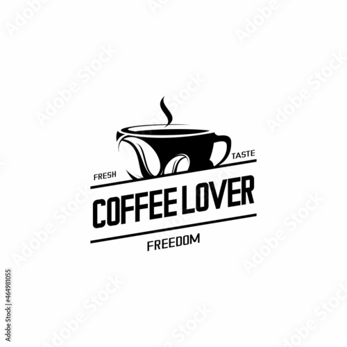 cafe logo illustration vector, bean, coffee vector