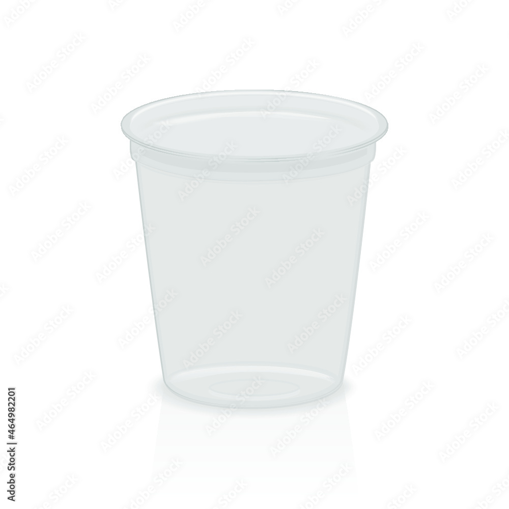 Transparent plastic glass for drinks isolated on a white background Transparent plastic glass for drinks isolated on a white background