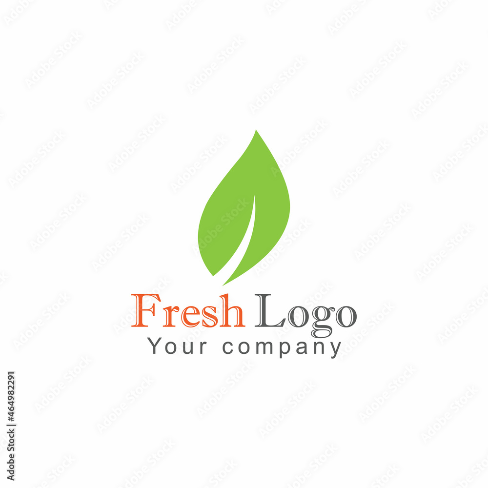 Fototapeta premium Leaf icon Vector Illustration design Logo template