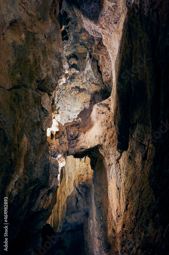 Rock formations inside a cave
