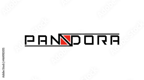 Pandora wordmark, company logo design. © Vector Ace
