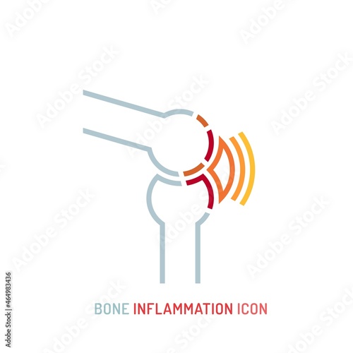 Inflammation, pain, angriness sign. Editable vector illustration