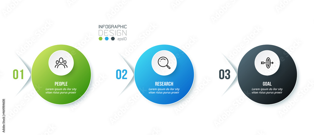 Business infographic template with step or option design. Business infographic template with step or option design.