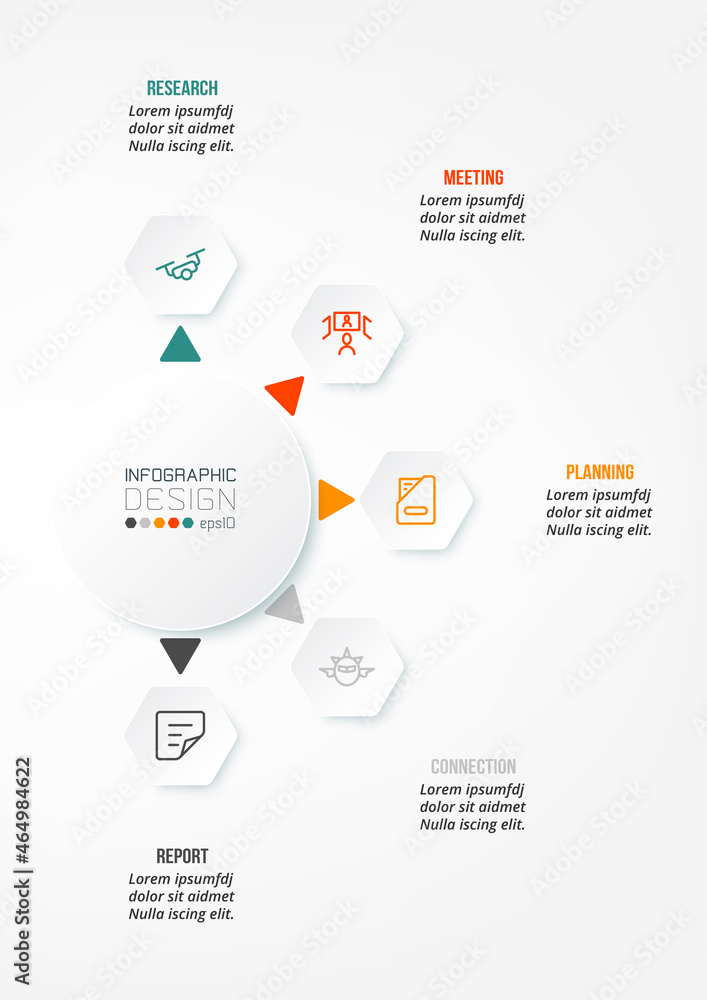 Business concept infographic template with diagram. Business concept infographic template with diagram.