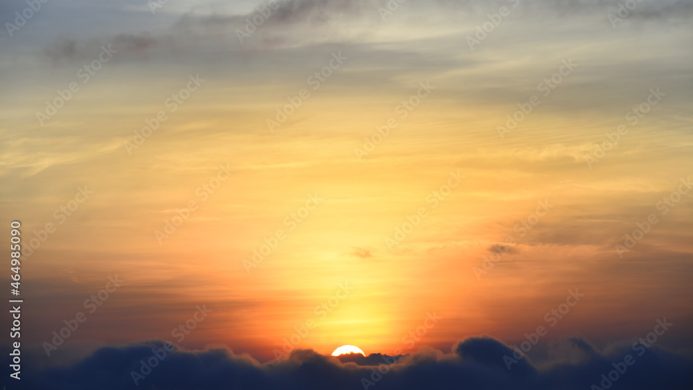 beautiful landscape of sunset sky background