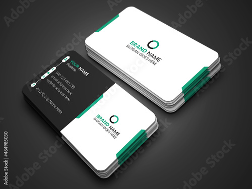 Double-sided creative business card vector design template. Business card for business and personal use. Vector illustration design. Horizontal layout, Print ready