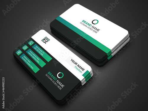 Double-sided creative business card vector design template. Business card for business and personal use. Vector illustration design. Horizontal layout, Print ready