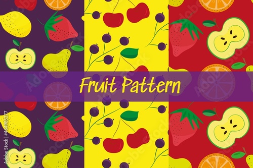 bright pattern on the theme of fruit