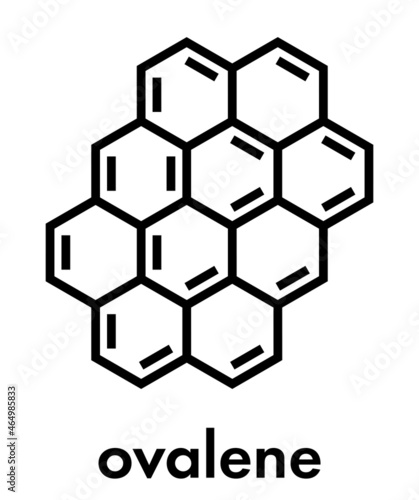 Ovalene polycyclic aromatic hydrocarbon molecule. Skeletal formula.