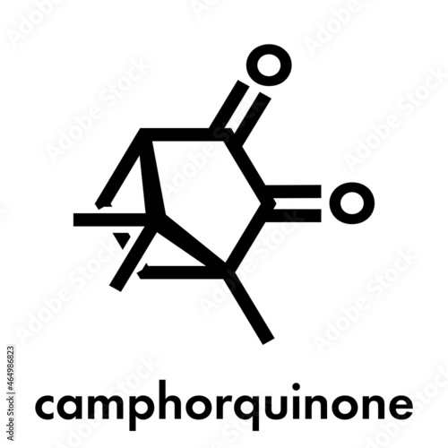 Camphorquinone visible-light photoinitiator molecule. Skeletal formula.