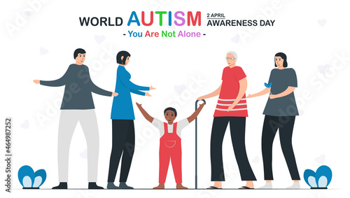 The family will be with you, autistic boy, forever. You are not alone. World Austism Awareness Day, 2 April.