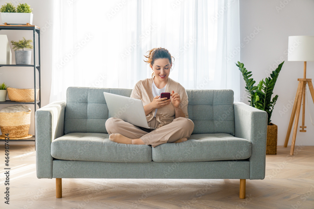 woman using laptop