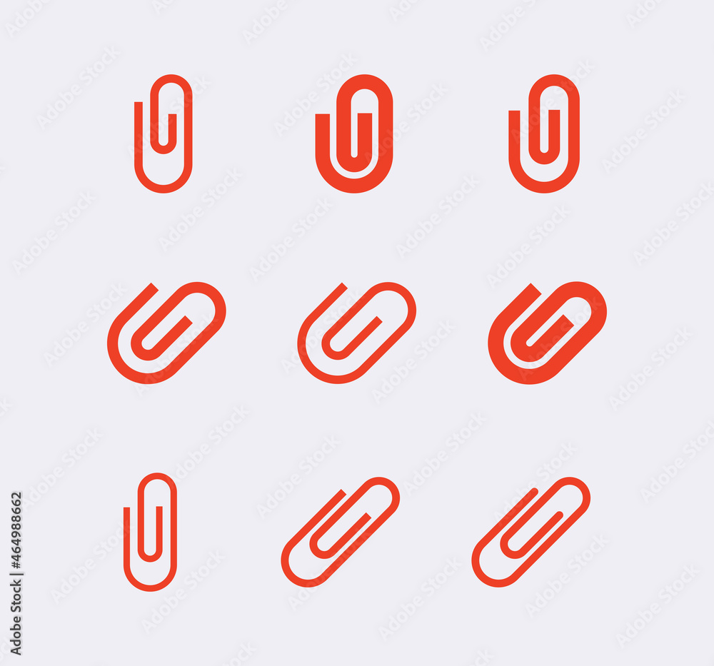 Paper clip icon. Binder Clip icon vector. Paper clip icon. Binder Clip icon vector.