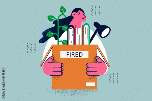 Being fired and losing job concept.