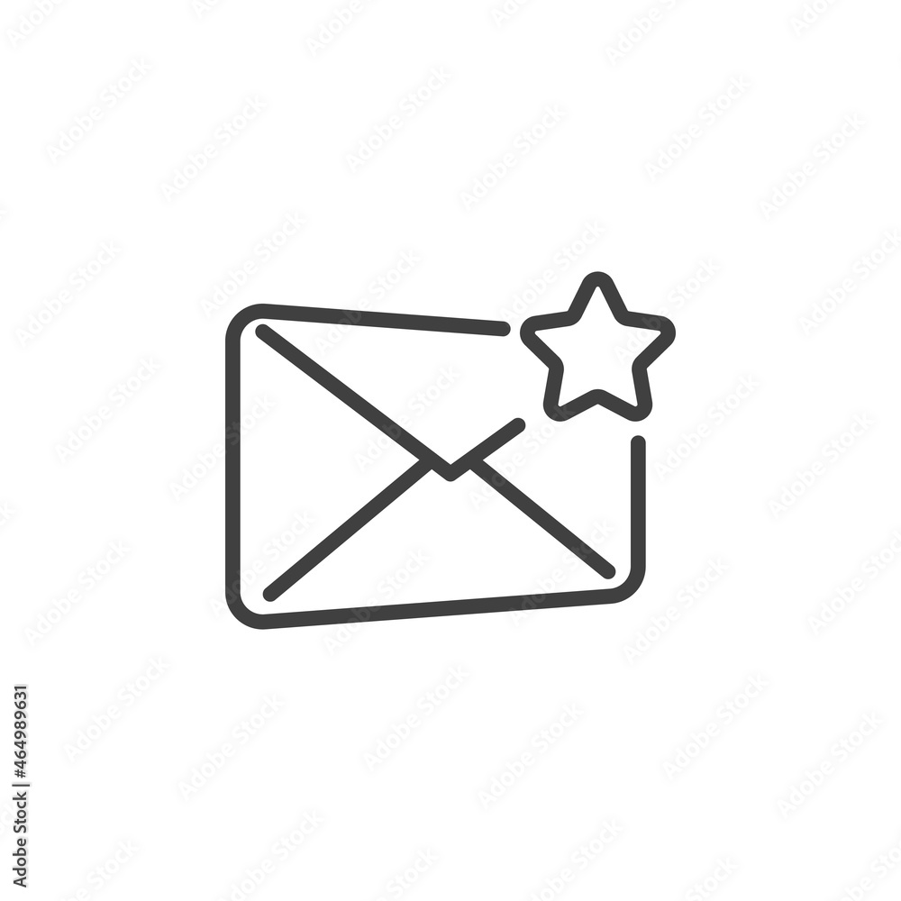 Favorite e-mail line icon