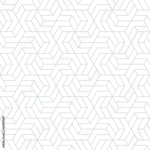Hexagon art seamless pattern background.