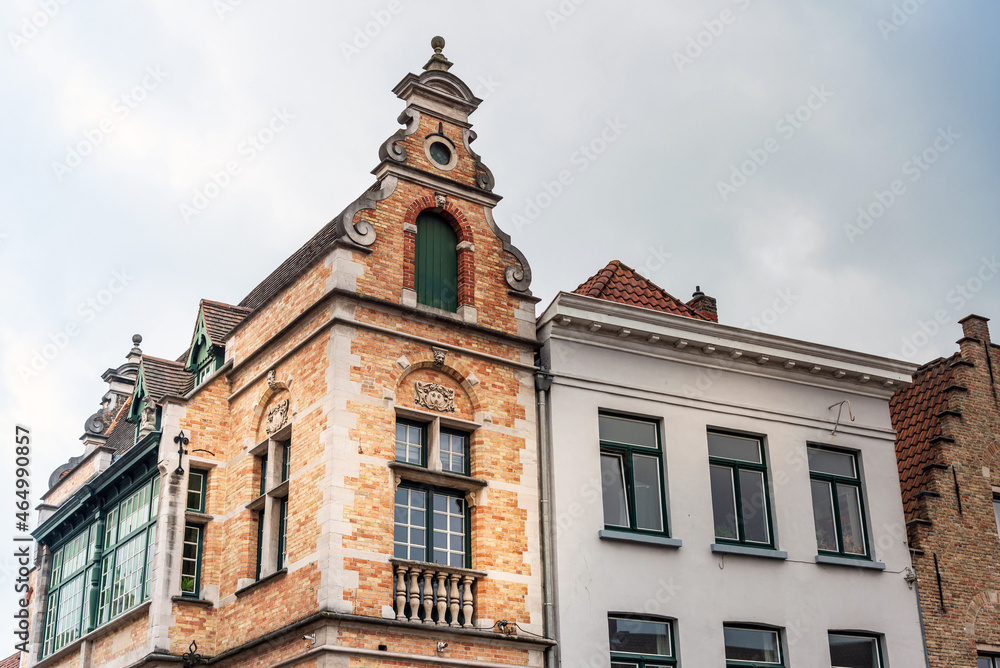 Antique building view in Bruges, Belgium