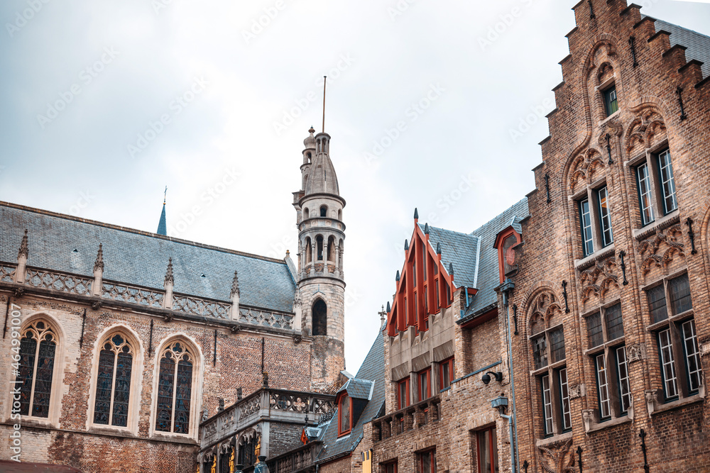 Street view of Bruges, Belgium