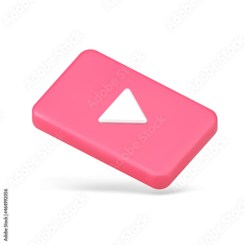 Free Download Pink play button 3d icon vector illustration - GFXLoad