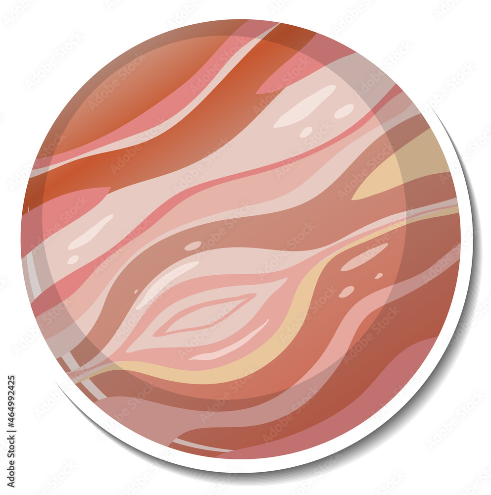 Sticker template with Jupiter planet isolated Sticker template with Jupiter planet isolated