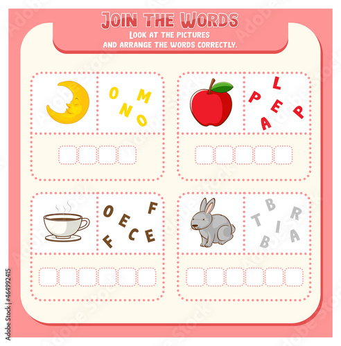 Spelling word game template