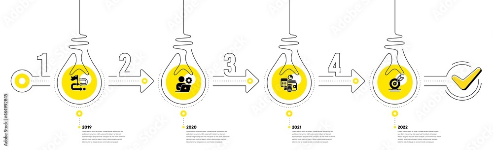 Business Infographic timeline with 4 steps. Workflow process diagram ...
