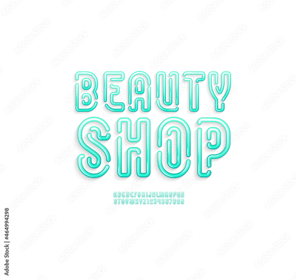 Beauty Font in the 3d style, gel alphabet, letters and numbers made in liquid style, vector illustration 10eps Beauty Font in the 3d style, gel alphabet, letters and numbers made in liquid style, vector illustration 10eps