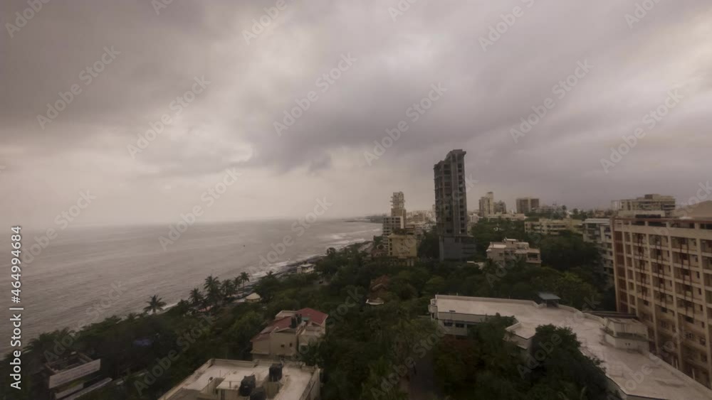Timelapse of sunrise over the Arabian Sea in Mumbai, India Timelapse of sunrise over the Arabian Sea in Mumbai, India