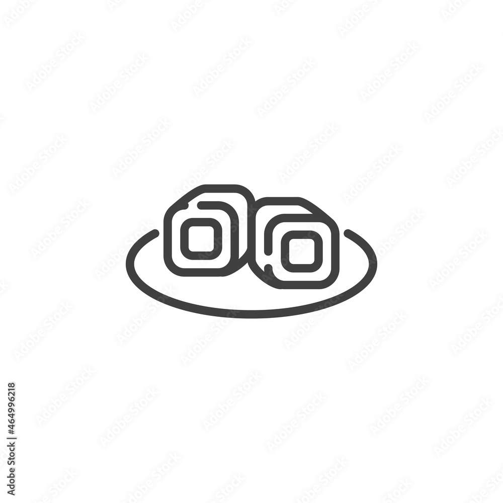 Sushi rolls line icon Sushi rolls line icon
