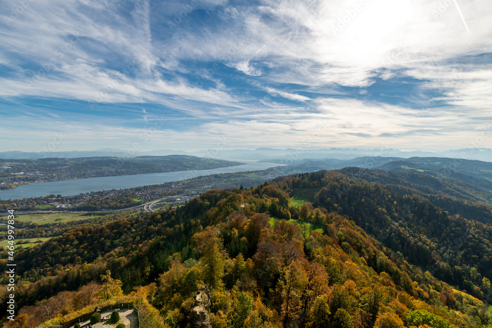 Uetliberg in Zürich / Schweiz. Hausberg von Zürich und ein beliebtes Naherholungsgebiet