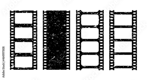 Old grunge film strip vector cartoon