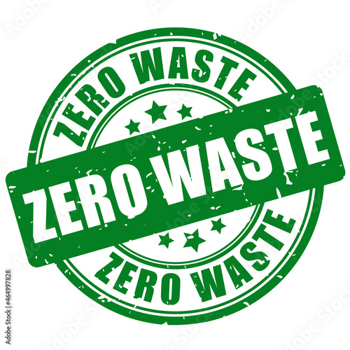 Zero waste green rubber stamp