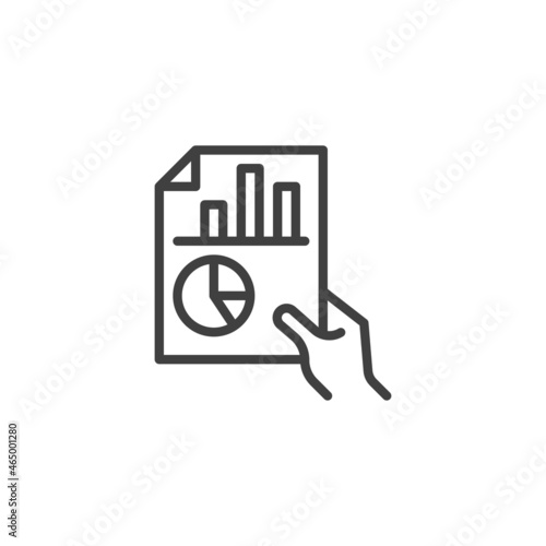Business graph statistics line icon