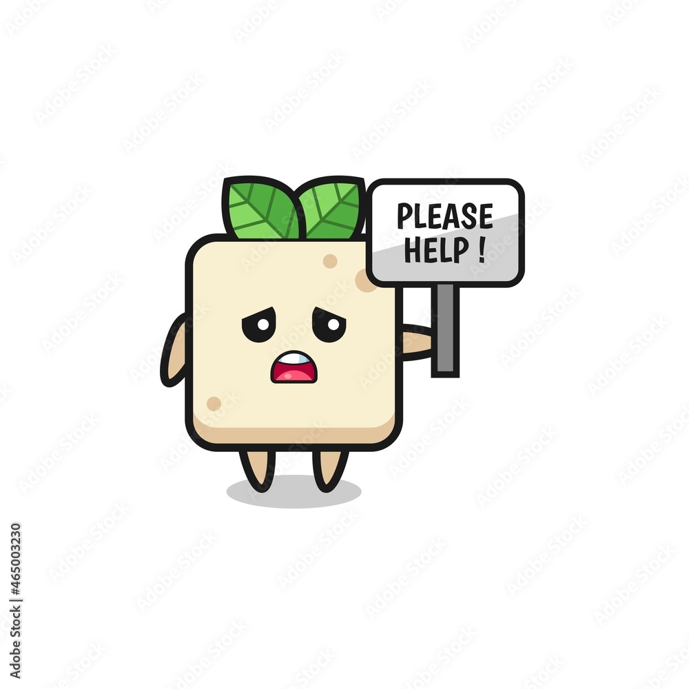 cute tofu hold the please help banner cute tofu hold the please help banner