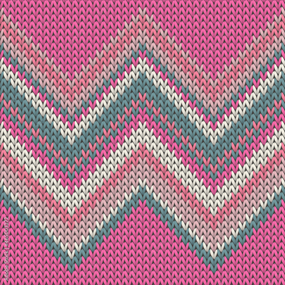 Obraz premium Close up zig zal lines christmas knit geometric
