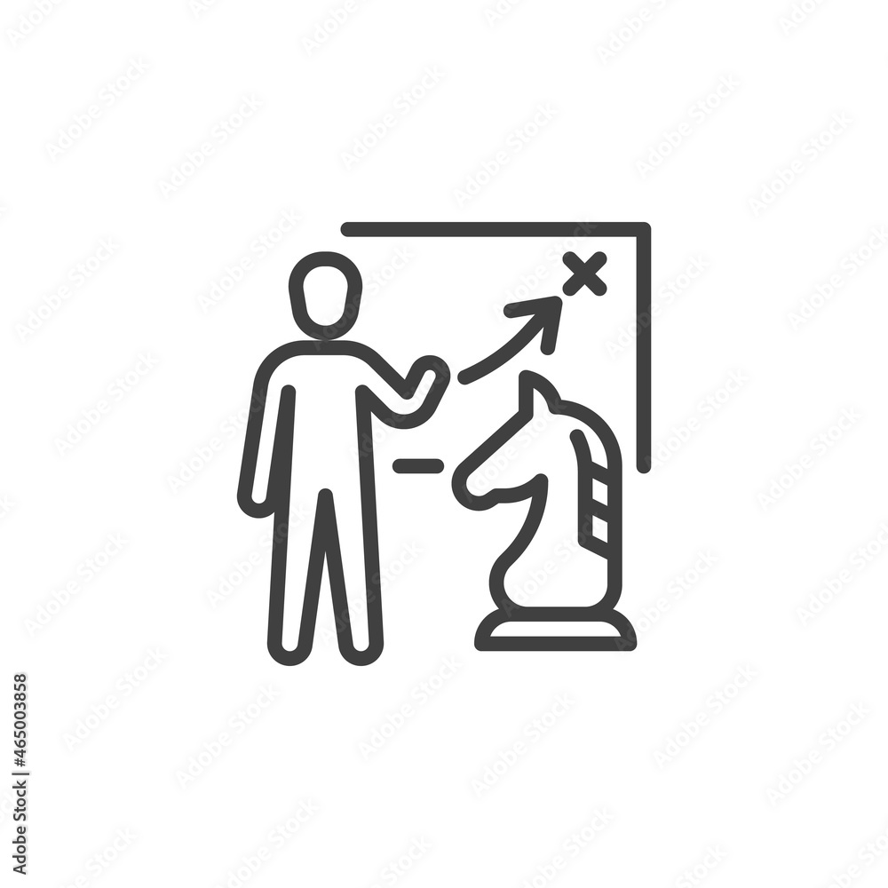 Business strategy planning line icon Business strategy planning line icon