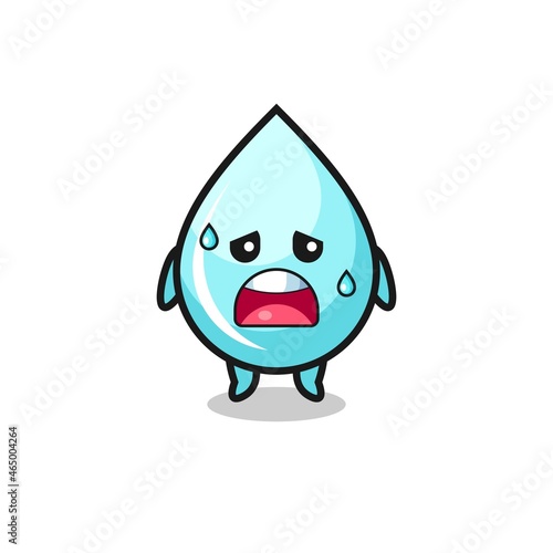 the fatigue cartoon of water drop