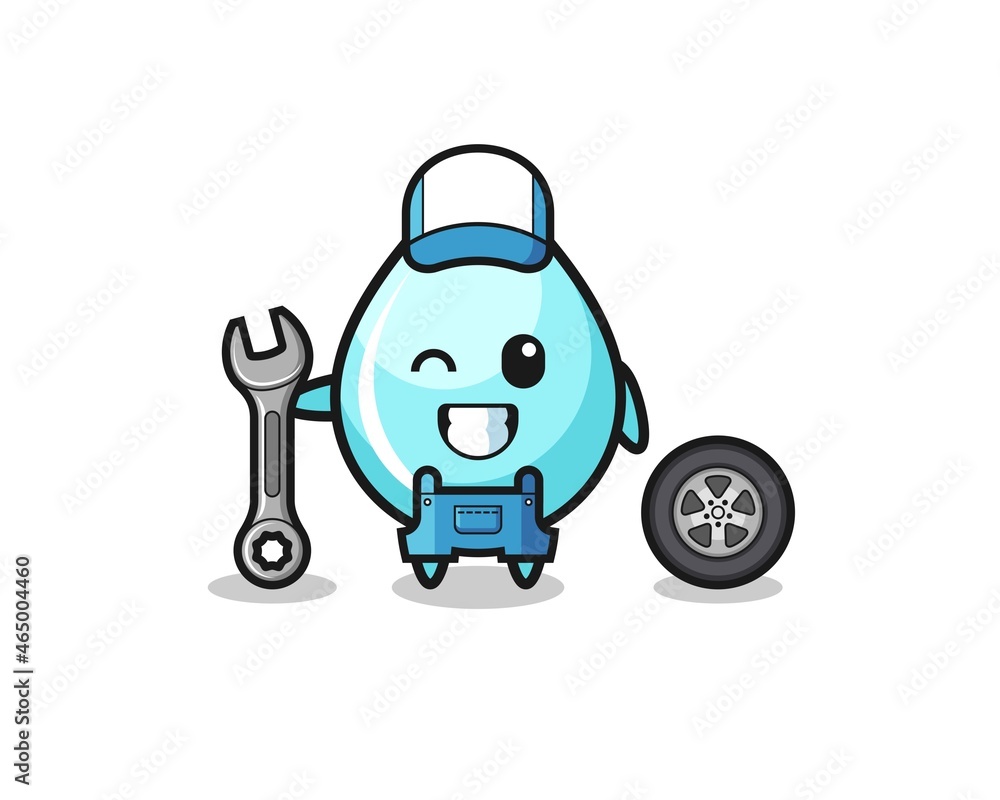 the water drop character as a mechanic mascot the water drop character as a mechanic mascot