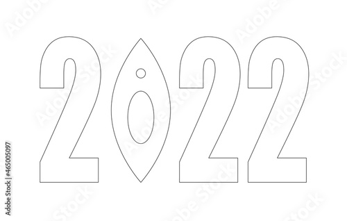 Vector image of vagina icon. Female genital organs. Concept of the New 2022.