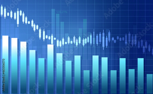 Wallpaper Mural stock market graph chart. Financial investment graph concept. 3d illustration. Torontodigital.ca