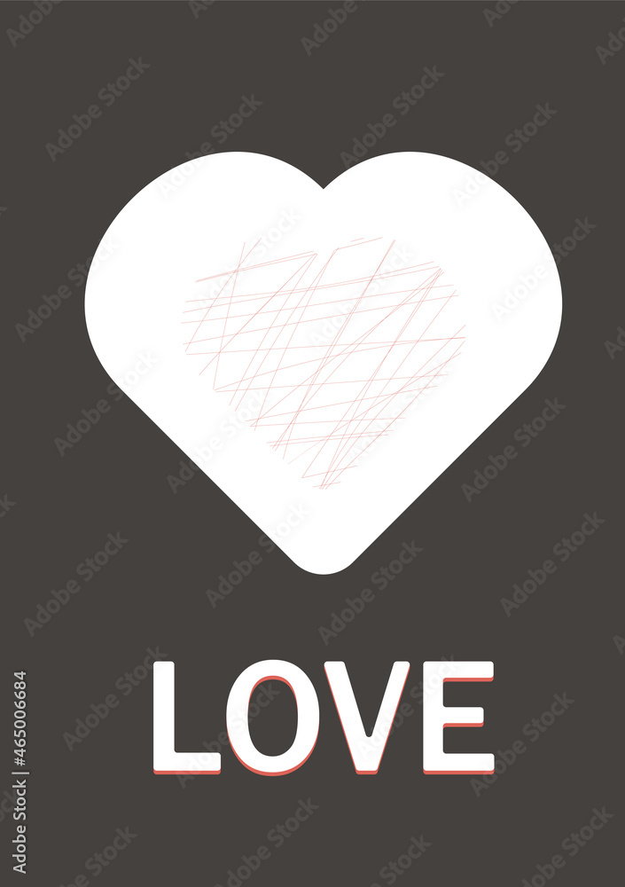Postcards for lovers. Cards for valentine's day. Romance, love. Vector illustration