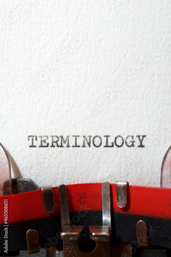 Terminology concept view photo