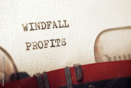 Windfall profits concept