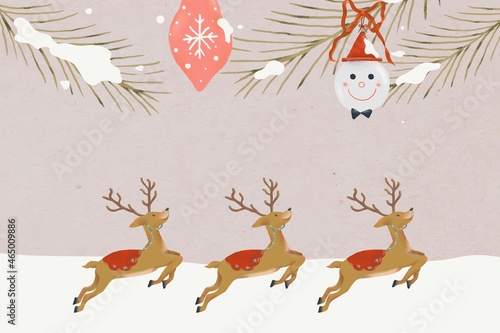 Christmas background  winter holidays season  cute illustration