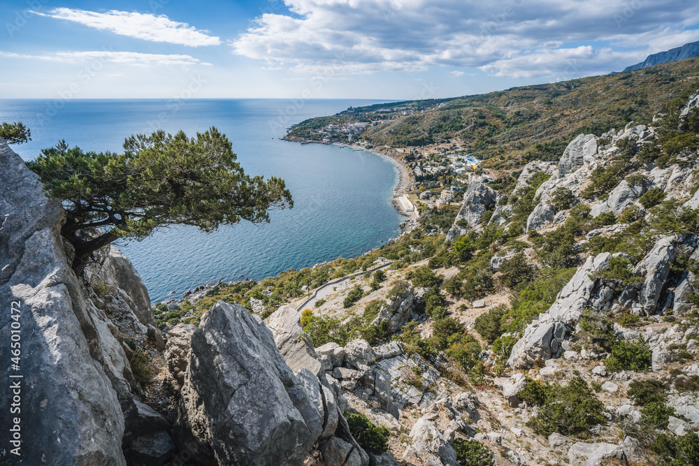 View from the top of the village of Katsiveli. Crimea