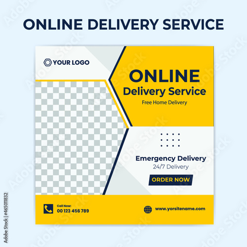 Home Delivery Service Social Media Post Banner Design