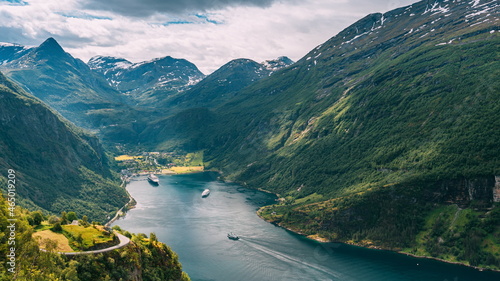 Cuadro en lienzo Geirangerfjord, Norway