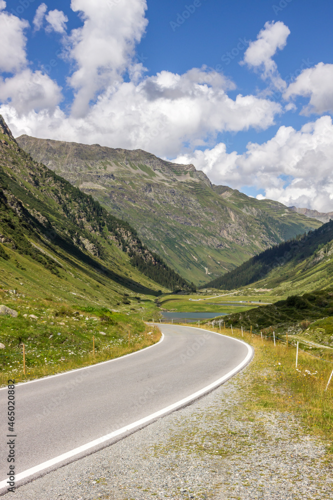 Fototapeta premium Silvretta mountain scenic road in Austria in Alps