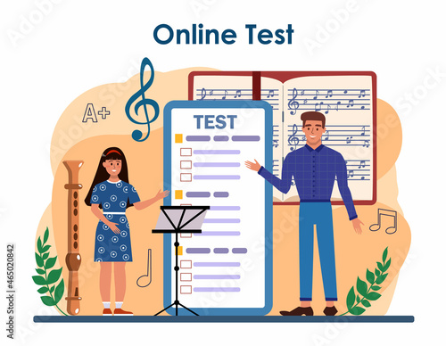 Music club or school online service or platform. Students learn