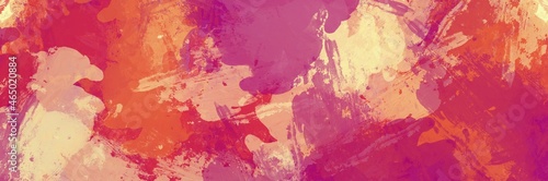 Abstract background painting art with orange, red and purple paint brush for halloween poster, banner, website, card background